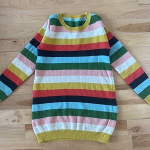 Vintage rainbow stripe sweater tunic
